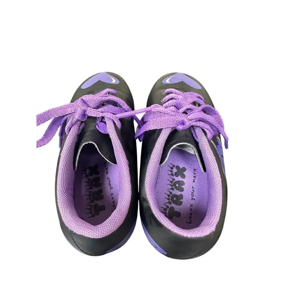 NWOT Diadora 11 Girls Purple Hearts Trax MD Jr Low Top Cleats Soccer Girly Grass